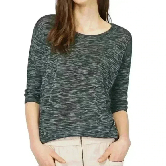 Aritzia Wilfred Blanchard Sweater Cashmere Silk Blend Black White Marl Women's S - Picture 1 of 10